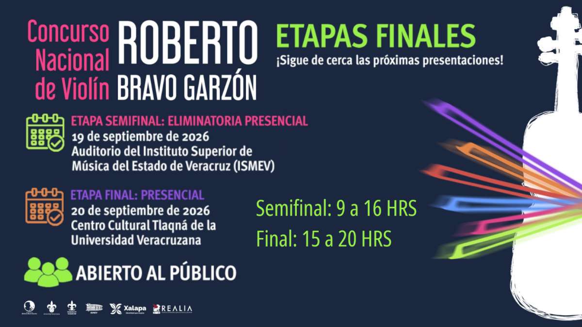 El sábado 19 de septiembre se efectuará la semifinal del Primer Concurso Nacional de Violín Roberto Bravo Garzón