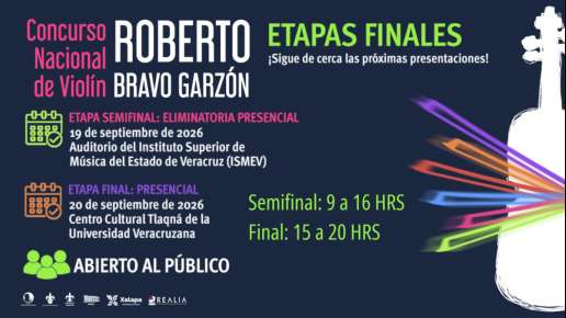 El sábado 19 de septiembre se efectuará la semifinal del Primer Concurso Nacional de Violín Roberto Bravo Garzón