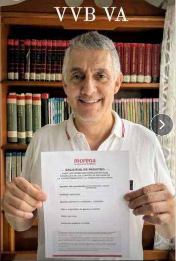 Se registró Víctor Vargas al proceso interno de Morena por la Coordinación Distrital Federal del Distrito 16