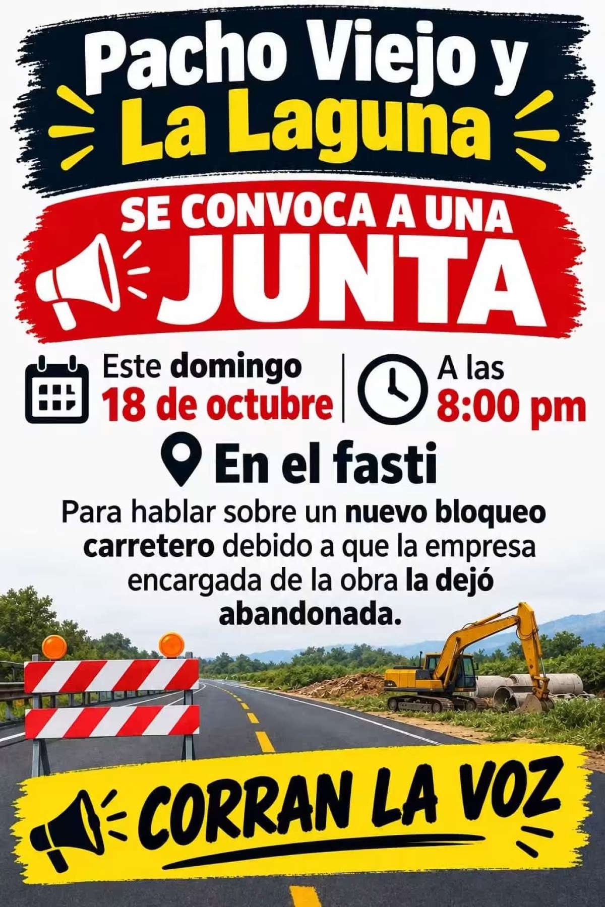 Habitantes de La Laguna y Pacho Viejo amenazan con bloquear el bulevar Xalapa-Coatepec